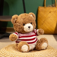 Peluche ours en peluche adorable avec tissu doux et design sur le thème des anniversaires, idéale comme cadeau confortable pour les enfants ou pour la décoration de la maison