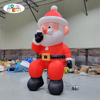 Grand modèle gonflable Père Noël, Mascotte gonflable publicitaire extérieure pour Noël, idéal pour les centres commerciaux, festivals et décorations de vacances