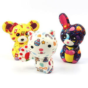 لعبة الضغط الإسفنجية الإسفنجية المطبوعة بالألوان الكاملة على شكل حيوان لطيف ألعاب تخفيف التوتر للأطفال والكبار - Product Image 6