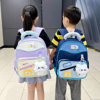 Nueva Mochila Escolar con Diseño de Anime para Niños y Niñas, Ultraligera, Transpirable, con Correa de Hombro Curva y Porta Lápices