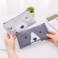 Hoshom 2026 nouveau Design dessin animé Anime imprimé toile pochette sacs Logo personnalisé porte-crayon sacs avec fermeture éclair