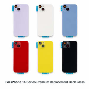 Coque arrière en verre de qualité supérieure OEM pour iPhone 14 14 Plus avec cache de batterie, lentille d'appareil photo et bande magnétique pour réparation - Product Image 4