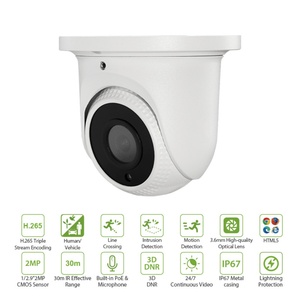 กล้องวงจรปิดรักษาความปลอดภัยบ้าน 4K 1080p HD Wifi ภาพสีเต็มรูปแบบในเวลากลางคืน กล้องวงจรปิดแบบติดตั้งภายนอกอาคาร กันน้ำ ระบบกล้องวงจรปิดแบบโดม - Product Image 2