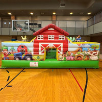GMY Inflatables Location de châteaux gonflables, grand château gonflable avec toboggan, aire de jeux intérieure, zoo