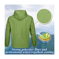 Chaquetas Impermeables para Hombre, Transpirables, Ligeras, Cortavientos con Capucha, Impermeable para Exteriores