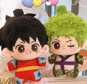 10CM 1 pieza <span class=keywords><strong>Monkey</strong></span> <span class=keywords><strong>D</strong></span> <span class=keywords><strong>Luffy</strong></span> Roronoa Zoro Mini figura llavero de peluche Kawaii Anime muñeca colgante lindo juguete para bolsas regalos - Product Image 6
