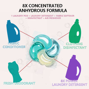 Automatic Washing Machine Laundry <b>Detergent</b> Pods | JIETI Floral Fruity Scent Long Lasting Fragrance Laundry Capsules - Product Image 2