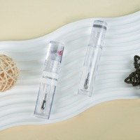 Tube de brillant à lèvres rond transparent en gros pour usine, conteneur cosmétique vide pour huile à lèvres, flacon de brillant à lèvres en plastique