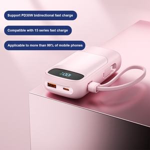 Banco de Energía Portátil de 10000mAh PD40w para Viajes al Aire Libre, Tipo-C con Cable Integrado, Carga Rápida, Gran Capacidad, Interfaz USB - Product Image 4