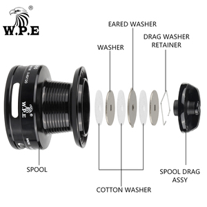W.P.<span class=keywords><strong>E</strong></span> Moulinet de pêche à la carpe personnalisé NL 5000/6000/7000 Spinning 5.1:1 5 + 1 Roulements à billes Full Metal Spool <span class=keywords><strong>Pes</strong></span> - Product Image 5