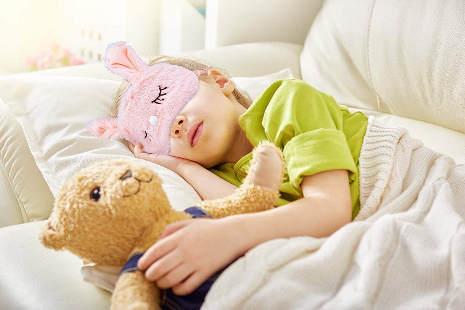 6 Mascherine Per Dormire In Peluche Morbido - Bende Oscuranti Multicolore Per Donna, Bambina, Viaggio, Feste Pigiama
