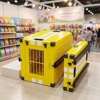 Cage de transport pliable et portable en aluminium robuste pour deux chiens avec panneau de séparation ventilé – Vente en gros