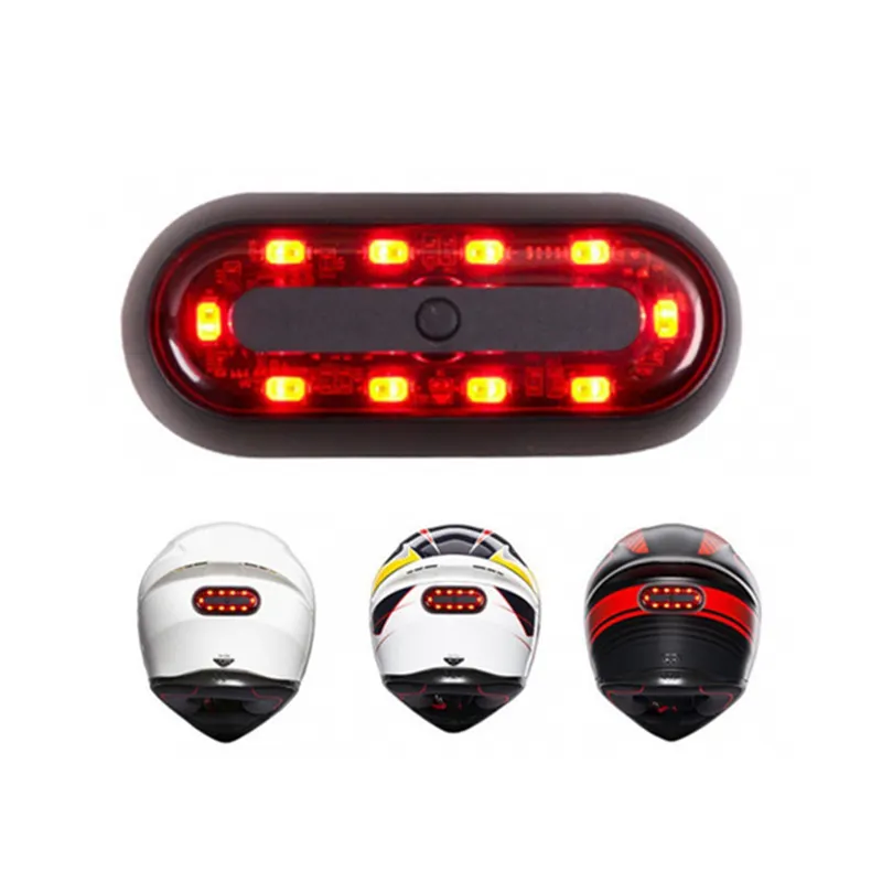 Nouveau casque de vélo lumière LED lumière LED Rechargeable pour vélo motos accessoires casque Moto USB casque lumière