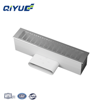 Qiyue haute qualité évent en alliage d'aluminium 400*80mm panneau argenté sablé pour conduit plat pour système de conduit d'air