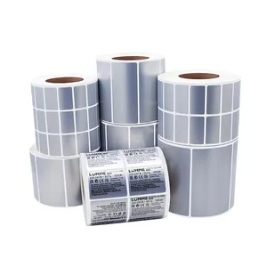 Self-adhesive label printing custom silver stickers self-adhesive waterproof labels for various industries