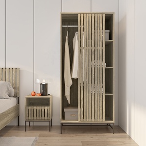 Tủ quần áo bằng thép hình vuông sang trọng có gương, kiểu hiện đại, mặt trên bằng gỗ MDF trắng, 1 ngăn kéo, có ngăn chứa đồ - Product Image 3