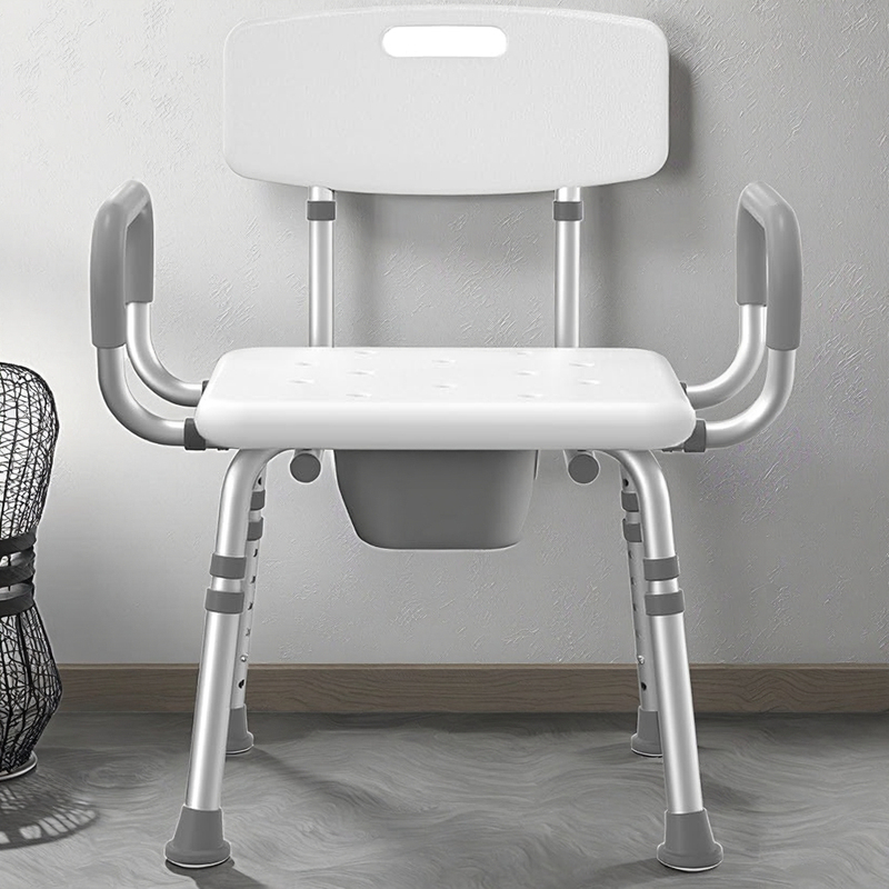 Height Adjustable Elderly Shower Chair Portable