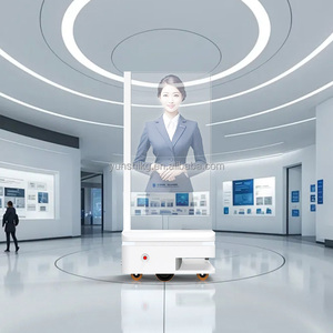 Robot inteligente de 55 pulgadas, Robot publicitario automático, Robot inteligente, pantalla <span class=keywords><strong>OLED</strong></span> de navegación GPS de alta tecnología - Product Image 1
