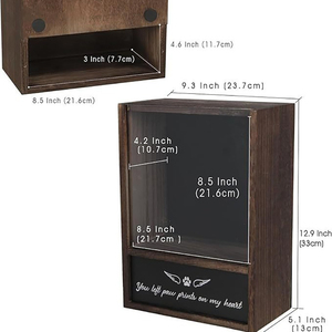 Wholesale Wholesale Wood Pet <b>Urns</b> Wall Hanging Photo Organizer for Supplies Personalized Coffin - Product Image 5