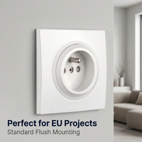 Prises murales européennes PHIDIAS Premium, composants en laiton de 0,6 mm d'épaisseur, 10A 250V, garantie de 2 ans, alimentation fiable pour le marché mondial