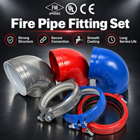 Raccords rainurés en fonte ductile certifiés UL ASTM A536 300 PSI, Couplage, Coude, Té, Réducteur UL FM pour Système de Protection Incendie par Asperseurs