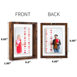 Cadre flottant de <span class=keywords><strong>Couple</strong></span> en verre Double face, encadrement <span class=keywords><strong>Photo</strong></span> pour décoration de mariage, de la maison - Product Image 2