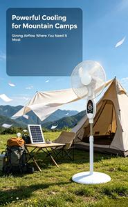 Hot Selling Solar Powered <b>Fan</b> <b>Standing</b> Solar <b>Fan</b> Solar Rechargeable <b>Standing</b> <b>Fan</b> - Product Image 5