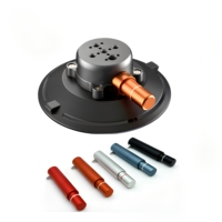 Çok fonksiyonlu 4.5 inç vakumlu vantuz taşınabilir montaj tabanı, araba seyahat kamerası fotoğrafçılığı için M6 1/4 "-20 3/8 "-16 dişli