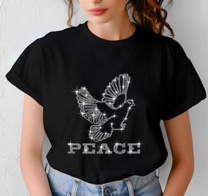 Hot Selling Fashion Trend <strong>T</strong>-<strong>shirt</strong> Printing Heat Press Rhinestone Lady Girl <strong>Face</strong> Cartoon Design Wholesale <strong>t</strong> <strong>Shirt</strong> - Product Image 3
