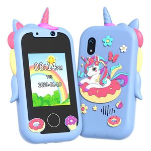Téléphone jouet éducatif Wowkids pour enfants de 2 à 4 ans, avec coque en silicone, double caméra, photos, vidéos, MP3, jeux et contes, motif licorne et dinosaure - Product Image 2