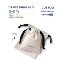 huahao Sac anti-poussière Personnalisé en Toile de Coton Blanche, Mini Pochette à Cordon en Mousseline pour Petits Cadeaux et Bijoux