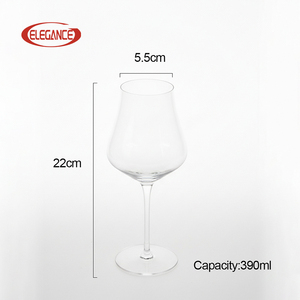 Copa de <span class=keywords><strong>Vino</strong></span> Tinto con Tallo de Cristal Transparente sin Plomo, Diseño Moderno Soplado a Mano para Uso en el Hogar/Fiestas/Bodas - Product Image 2