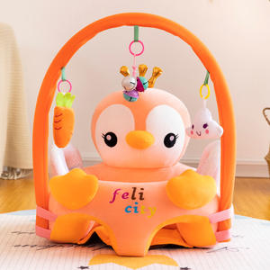 Sofá de pato lavable de uso múltiple <span class=keywords><strong>para</strong></span> regalo de bebé, asiento de protección con mango grande de algodón de felpa <span class=keywords><strong>para</strong></span> niños, <span class=keywords><strong>silla</strong></span> de juego <span class=keywords><strong>para</strong></span> niños con juguetes colgantes - Product Image 3