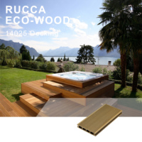Foshan Contemporain WPC Plancher de terrasse extérieur 140*25mm Plancher de terrasse avec design brossé Style Prix compétitif