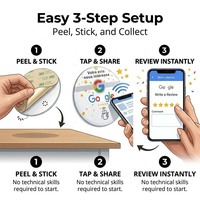 Carte NFC personnalisée en acrylique étanche avec puce NTAG213 pour restaurants - Menu et avis sur les réseaux sociaux par simple pression