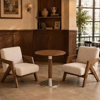 Ensemble canapé et chaises en métal de style médiéval Richard One-Table Two-Chair - Idéal pour salon, balcon, maison, hôtel - Table et chaises décontractées avec dossier