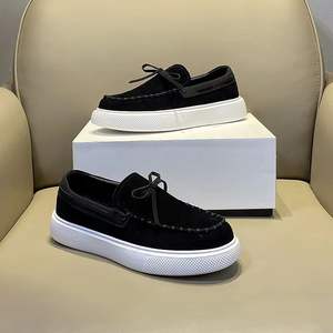 Nouvelles chaussures de marche pour hommes, style simple, couleur unie, polyvalentes, respirantes, dessus en PU, semelle en caoutchouc, confortables et élégantes - Product Image 6