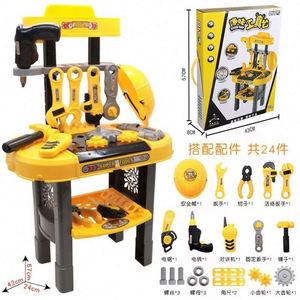 Maison de jeu pour enfants en plastique à assembler soi-même, table de jeu, atelier de réparation, jouet mécanicien, super ensemble d'outils de luxe, jouets - Product Image 4