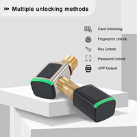 Cerradura Eléctrica Inteligente Biométrica de Aleación de Aluminio con WiFi, Aplicación Tuya/TTLock, Contraseña, Tarjeta, Código, Desbloqueo con Código PIN, Estándar Estadounidense