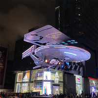 Layar LED 3D Video Wall LED Luar Ruangan di Dinding Tiang