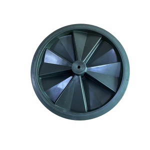 Rueda de Poliuretano para Carrito, Negra, de 12 Pulgadas, Silenciosa, Resistente al Desgaste, con Núcleo Negro - Product Image 4