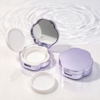 Étui vide personnalisé pour coussin d'air avec filtre en maille, compact métallique, miroir intégré, emballage de maquillage en plastique rechargeable