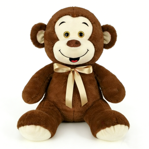 Peluche de mono personalizable, peluche de mono marrón, peluche de mono sentado, peluche de mono suave para abrazar, peluche de mono para niños - Product Image 4