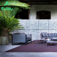 Fauteuil de jardin en teck léger, moderne et luxueux, avec coussin durable et confortable, résistant à l'eau, pour villa, balcon, salon