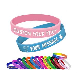Bracelet en silicone personnalisé avec logo imprimé et gaufré, cadeau promotionnel pour événements - Product Image 1