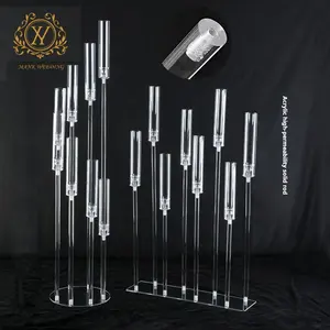 Tall Wedding Candlestick Stand Acrylic Candle Holder Wedding Party Centerpieces Table Decoration Wedding Events Supplies