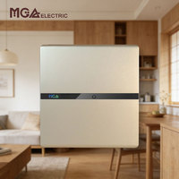 Interrupteur mural électrique MGA au design moderne et durable, 10A, 1 gang 1 voie, PC, tension maximale 250V, bande acrylique, indicateur LED