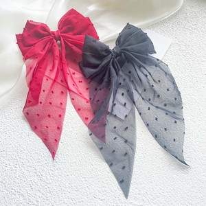 High-End Dames Rood Roze Lint Strik Haarclip Elegante Kerst Stijl Stof Hoofdband Super Zoete Accessoires - Product Image 3