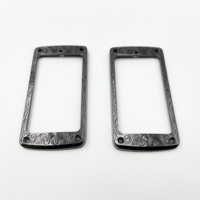 Lot de 2 supports de micro de guitare haut de gamme en alliage de zinc gravé, anneaux de montage incurvés pour humbucker, inclinés pour guitare électrique et basse