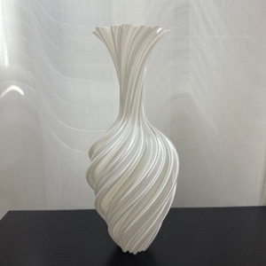 Jarrón Abstracto Artístico, Adorno Decorativo con Diseño Floral Vintage Retorcido, Estilo Minimalista Nórdico, Impreso en 3D - Product Image 3